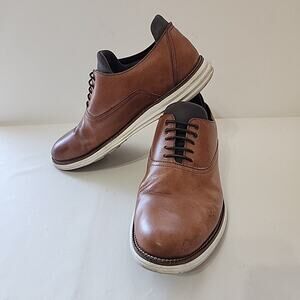 Martin Dingman Mens Shoes 9.5 Countryaire Saddle Leather Plain Toe Slip On